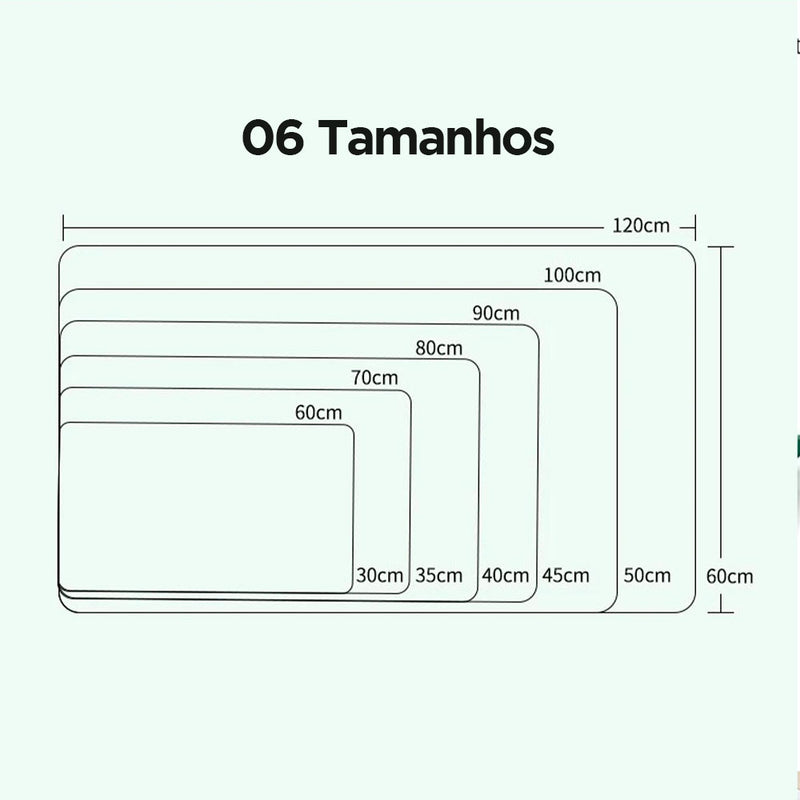 Tapete de Mouse Grande, à Prova d'Água, Antiderrapante